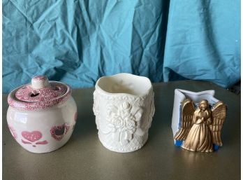Lot Of 3 Collectible Pieces - Two Are Vases