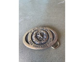 Solid Brass 1977 Texas The Lone Star State Belt Buckle