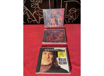 Lot Of 3 CDs - Santana- Willie Nelson