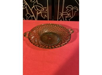 Depression Glass Green Serving Plate