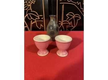 Two Egg Cups And A Vase