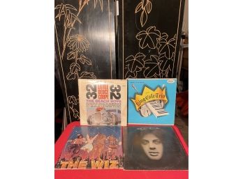 Lot Of 4 Records- Beach Boys, Billy Joel Etc