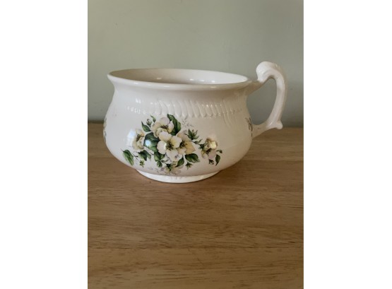 Porcelain White/green Pitcher W/handle