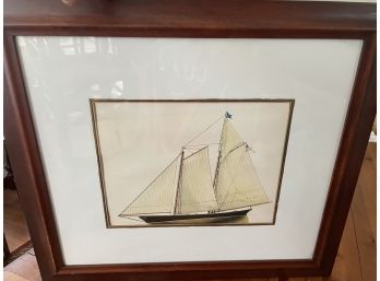 Framed Sailboat Art