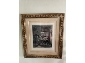 Printed By Thos Webster RA 1848, Engraved By Luml Stocks 1851 Gold Frame