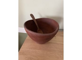 Primitive Wood Bowl & Spoon