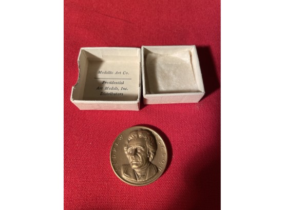 Andrew Jackson Presidential Bronze Medal 1.25 Presidential Art Medal 1962