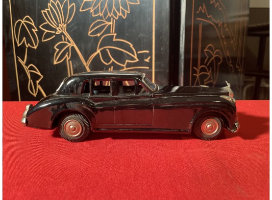 Yonezawa Japan Tin Friction 8.5' Rolls Royce Silver Cloud 1960 Black Toy Car