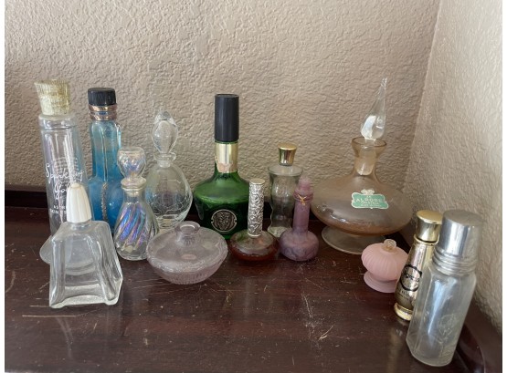 Assorted Art Deco Perfume/Cologne Bottles - Lot Of 14