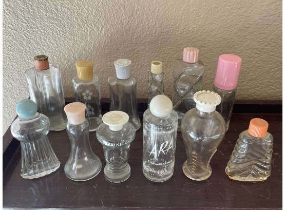 Assorted Art Deco Perfume/cologne Bottles - Lot Of 12