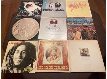 Lot Of 9 LPs - Bob Marley, Alpha Centauri, Willie Nelson, Etc.