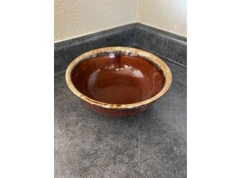 Vtg H.P. Company USA Oven-Proof Brown Drip Glaze Bowl
