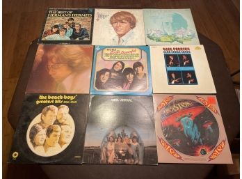 Lot Of 9 LPs - The Beach Boys, ABBA, Boston, Etc.