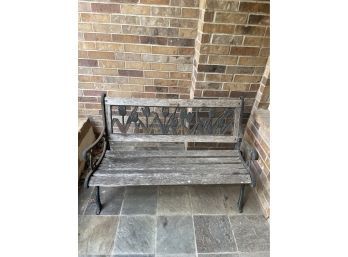 Outdoor Cast Iron & Wood Bench