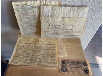 US Constitution, Declaration Of Independence, Etc. - Reproduction