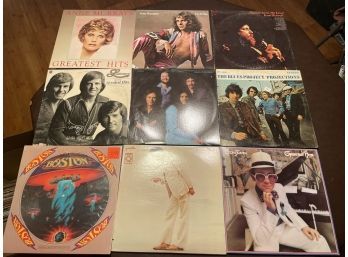 Lot Of 9 LPs - Boston, Elton John, Peter Frampton