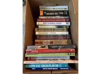 Assorted Books Box Lot - Low Fat High Flavor, Etc.