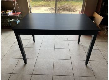 Black Rectangle Wooden Table