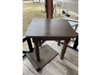 Square Wooden Side Table
