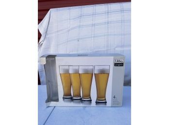 Libbey Charisma Giant Beer Glasses (4) 22.5 Oz. New