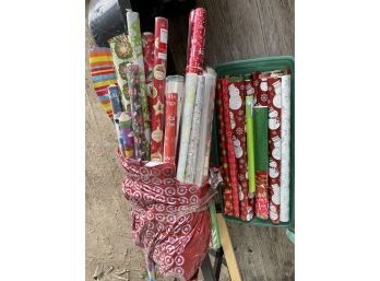 Huge Lot Of Holiday Wrapping Paper- Some New Some Used