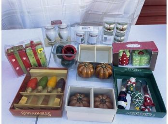 Large Lot Of Salt And Pepper Shakers, Etc