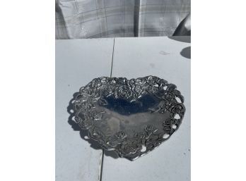 Arthur Court Heart Tray Rose Pewter