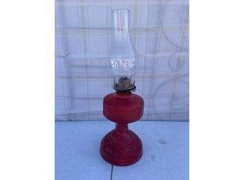 Red Glass Lamp - Kerosene - Oil Lantern