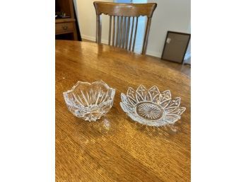 Pair Of Cut Glass Bowls