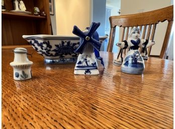 Assorted Delft Holland Pieces And Blue/white Bowl