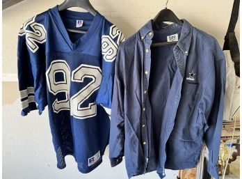 Dallas Cowboys Size 48 Number 93 And Lee Sport Large Cowboys Button Down Shirt