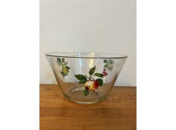 Handpainted Fruit Glass Bowl
