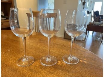 Lot Of 3 Wine Glasses