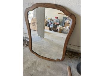 Antique Wood Framed Mirror