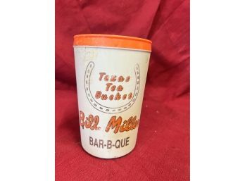 Bill Miller BBQ Texas Tea Bucket Plastic Cup