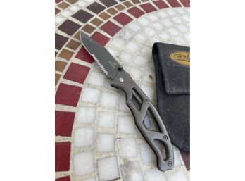 Gerber Gear Paraframe Mini Stainless Steel Plain Edge Knife With Clip