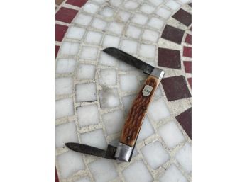Vintage Sabre Double Blade Folding Pocket Knife
