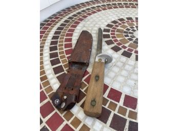 Unmarked Knife With Made In Germany Sheath