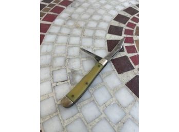 Yellow 2 Blade Pocket Knife