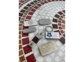Lot Of 6 Advertising Money Clip/key Chain Knives- Barlow, Imperial, Kershaw, Etc