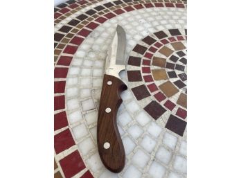 Vintage Cobra Japan Knife Stainless Boning Skinning Hunting Wood Handle Scabbard
