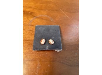 Tiny 10k Gold Cameo Earrings