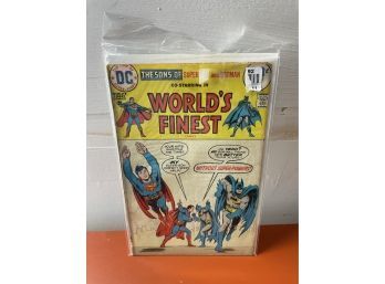 Worlds Finest Batman Superman #221 Feb 1974 DC Comics Sons Of Superman Batman