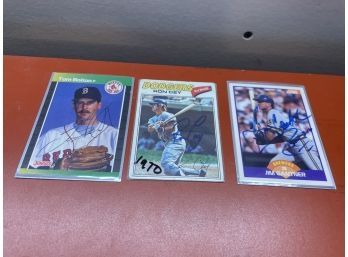 Lot Of 3 MLB Autographed Baseball Cards Lot 5