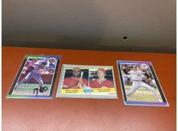 Lot Of 3 MLB Autographed Baseball Cards Lot 6