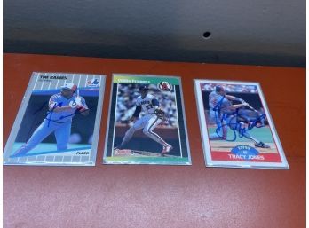 Lot Of 3 MLB Autographed Baseball Cards Lot 4