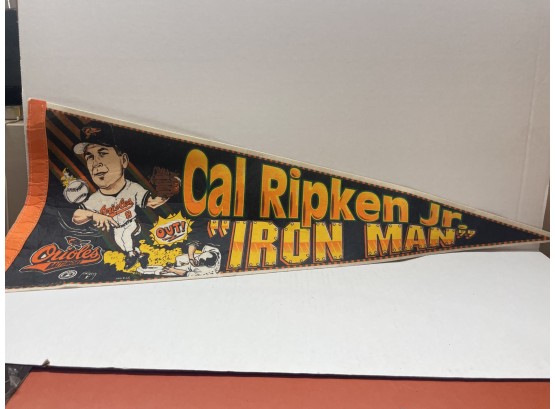 Cal Ripken Jr. Iron Man Orioles Pennant