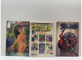 3 Comics: Swimsuit Special, The Incredible Hulk, Spawn