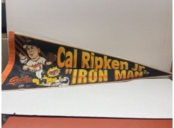 Cal Ripken Jr. Iron Man Orioles Pennant