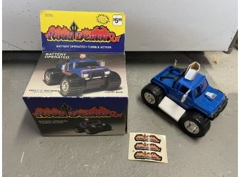 NOS 1984 Road Demon Truck Battery Operated Tumble Action Hong Kong